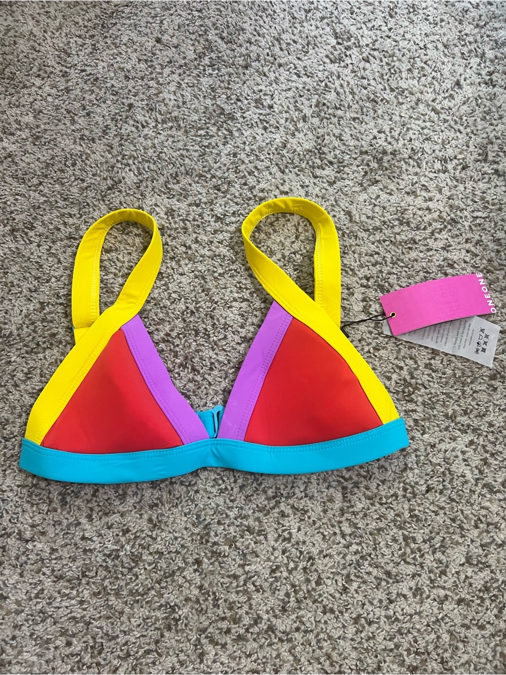 NWT OneOne bikini triangle top